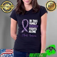 In This Family Nobody Fights Alone Eating Disorders I Beat Survived Anorexia T-Shirt Ladies Tee