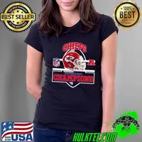Kansas City Chiefs Are 2024 AFC Championship Champions NFL Playoffs Team Helmet Shirt Ladies Tee