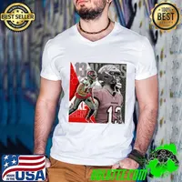Mike Evans American football wide receiver for the Tampa Bay Buccaneers T-Shirt Guys V Neck