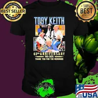 Toby Keith 63rd Anniversary 1961 2024 Thank You For The Memories Signature Shirt Unisex