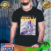 Attack On Titan Final Battle Metallic Print s Guys V Neck