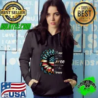 Awesome home Of The Free Because Brave American Flag Sunflower Patriotic 4th July T-Shirt Hoodie