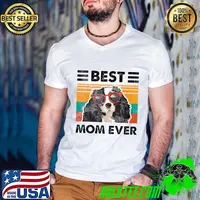 Best best Cavalier King Charles Spaniel Mom Ever Dog Mother's Day Vintage T-Shirt Guys V Neck