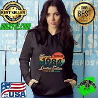 Born February 1984 Limited Edition 40 Yeas Of Being Awesome Vintage 40th Birthday T-Shirt Hoodie