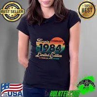 Born February 1984 Limited Edition 40 Yeas Of Being Awesome Vintage 40th Birthday T-Shirt