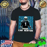 Carolina Panthers Cam Newton 1 American former professional football player who was a quarterback T-Shirt Guys V Neck