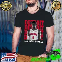 Detroit Pistons Hamidou Diallo 6 American professional basketball player for the Capital City Go-Go T-Shirt Guys V Neck