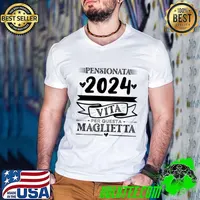 Donna Pensionata 2024 Moglie Regalo Pensione Donna Scherzo Maglietta T-Shirt