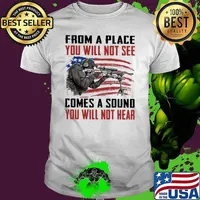 From A Place You Will Not See Comes A Sound You Will Not Usa Flag shirt