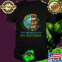 Happy Earth Day It's My Birthday Born On Earth Day 2024 Cake T-Shirt Unisex