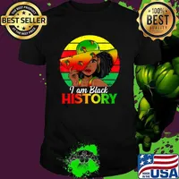 I Am Black History African American Black Pride Black Girls Vintage T-Shirt