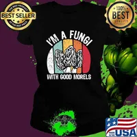 I'm a Fungi With Good Morels Mushroom Vintage Sunset T-Shirt Ladies tee