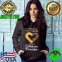 It Takes a Lot of Love and Sparkle to be a Childcare Provider Butterflies shirt