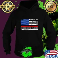 I've Never Been Fondled By Donald Trump But Screwed by Biden American Flag T-Shirt Hoodie