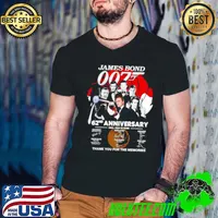 James Bond 007 62nd anniversary 1962 2024 25 films thank you for the memories s Guys V Neck