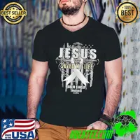 Jesus saved my life Brain Cancer Awareness american flag s Guys V Neck