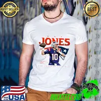Mac Jones Signature American football quarterback for the New England Patriots Pass T-Shirt Guys V Neck