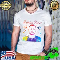 Mathieu Olivier American-born Canadian professional ice hockey right winger for the Columbus Blue Jackets T-Shirt Guys V Neck