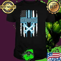 Mechanic lord thank you for this job and blessing it provides cross american flag s Unisex