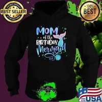 Mom Of The Birthday Mermaid Family Matching Party Squad T-Shirt Hoodie