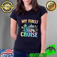 My First Cruise 2024 Vacation Matching Family Cruise Ship Colors T-Shirt Ladies Tee