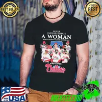 Never Underestimate A Woman Who Understands Baseball And Loves Phillies Signatures 2024 Shirt Guys V Neck