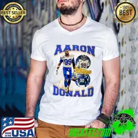 Official aaron Donald Bootleg American football defensive tackle for the Los Angeles Rams T-Shirt Guys V Neck
