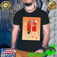 Photoshoot Fresh Dynamic Duo Lebron James the King And Anthony Davis ad Of Los Angeles Lakers In Nba All star 2024 s Guys V Neck