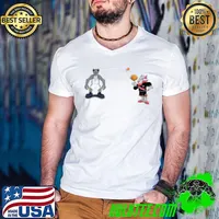 Portland Trail Blazers VS Memphis Grizzlies NBA 2024 mascot cartoon basketball s Guys V Neck