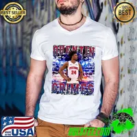 Quentin Grimes American professional basketball player for the Detroit Pistons T-Shirt Guys V Neck