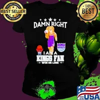 Slamson The Lion Mascot Damn Right I Am A Kings Fan Win Or Lose Shirt
