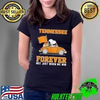 Snoopy And Woodstock Driving Car Tennessee Volunteers Forever Not Just When We Win Shirt Ladies Tee