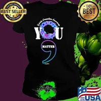 Suicide Prevention Awareness You Matter Flower Butterly shirt