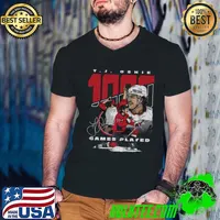 T.J. Oshie Washington 1000 Games American professional ice hockey T-Shirt Guys V Neck