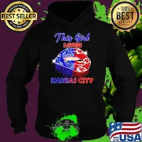 This Girl Loves Her Kansas City Chiefs And Kansas City Royals Lips Diamonds Shirt Hoodie