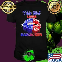 This Girl Loves Her Kansas City Chiefs And Kansas City Royals Lips Diamonds Shirt