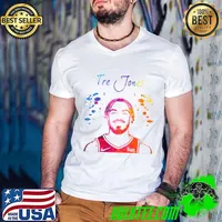 Tre Jones American professional basketball player for the San Antonio Spurs watercolor T-Shirt Guys V Neck