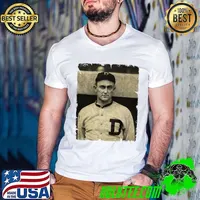Ty Cobb American Major League Baseball Center Fielder 1909 in Detroit Tigers T-Shirt Guys V Neck