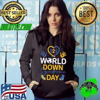 World Down Syndrome Day Hearts Hand Awareness Socks T-Shirt