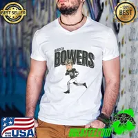 Brock Bowers Caricature American football tight end for the Las Vegas Raiders T-Shirt Guys V Neck