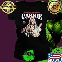 Carrie 1976 Horror Movie Supernatural Halloween Shirt Ladies tee