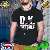 D.K. Metcalf Distress American football wide receiver for the Seattle Seahawks T-Shirt Guys V Neck