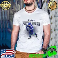 Elias Pettersson Swedish professional ice hockey forward and alternate captain for the Vancouver Canucks T-Shirt Guys V Neck