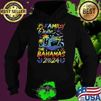 Family Cruise The Bahamas 2024 Palms Tree Colors T-Shirt Hoodie