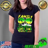 Family Vacation Punta Cana 2024 Sunglasses Retro T-Shirt Ladies Tee