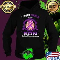 I Wear Purple For My Son Crohn's Disease Awareness T-Shirt Hoodie