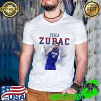 Ivica Zubac Croatian professional basketball player for Los Angeles Clippers T-Shirt Guys V Neck