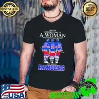 Never Underestimate A Woman Who Understands Hockey And Loves New York Rangers Trocheck Panarin And Kreider Signatures Shirt Guys V Neck