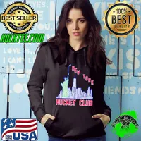 New York Rangers hockey club NY city Statue with hockey s Hoodie