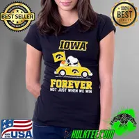 Peanuts Snoopy And Woodstock Iowa Hawkeyes National Championship On Car Forever Not Just When We Win Shirt
